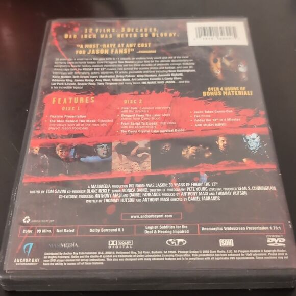 Used DVD‎ His Name Was Jason 30 years of Friday the 13th - Picture 2 of 4